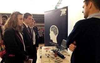 David talking to potential future engineers