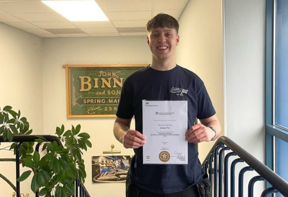 Sam Fox Attains Level 3 Engineering Technical Machinist Apprenticeship